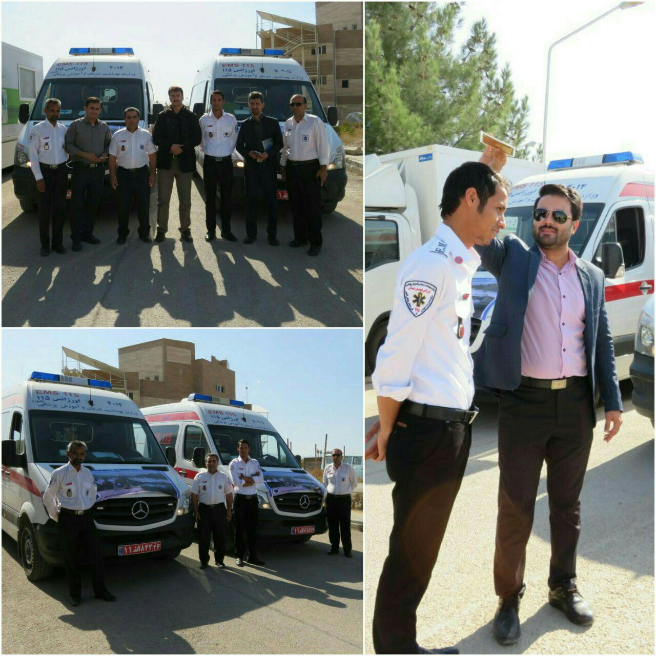 اعزام دو دستگاه آمبولانس اورژانس 115 به مرز عراق به منظور خدمت رسانی به زائرین اربعین حسینی