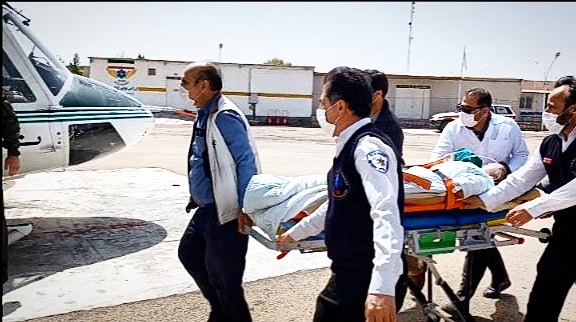 امدادرسانی اورژانس هوایی خراسان شمالی به کودک حادثه‌دیده
